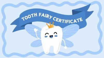 Cute Tooth Fairy Certificate for Dentists