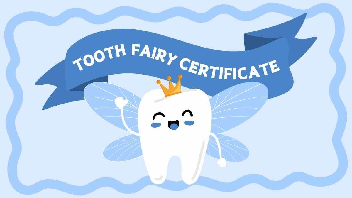 Cute Tooth Fairy Certificate for Dentists - diapositiva 1