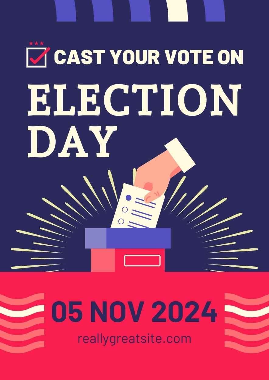 Simple Election Day Poster - slide 1