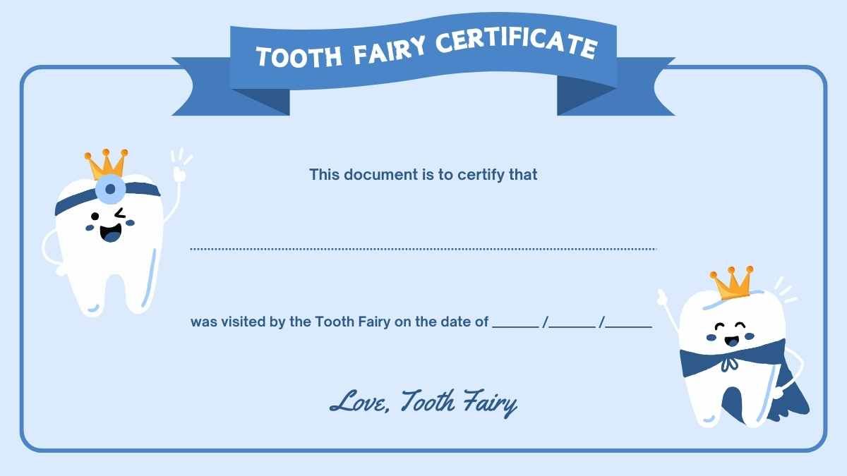 Cute Tooth Fairy Certificate for Dentists - diapositiva 10