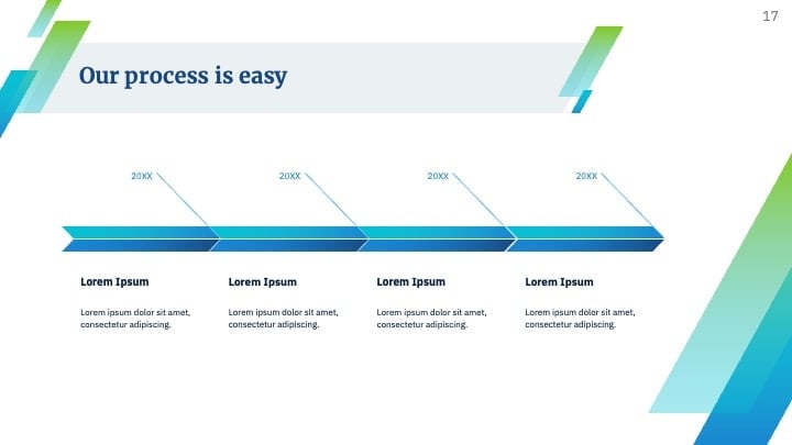 Slide Profesional Biru dan Hijau - slide 17