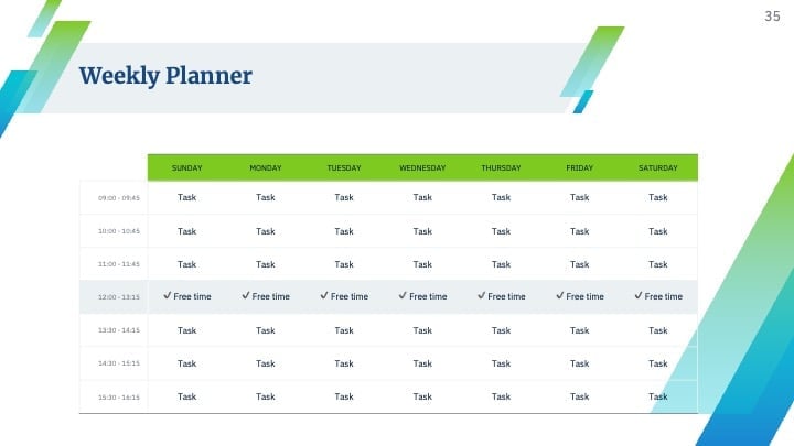 Blue & Green Professional Slides - slide 35