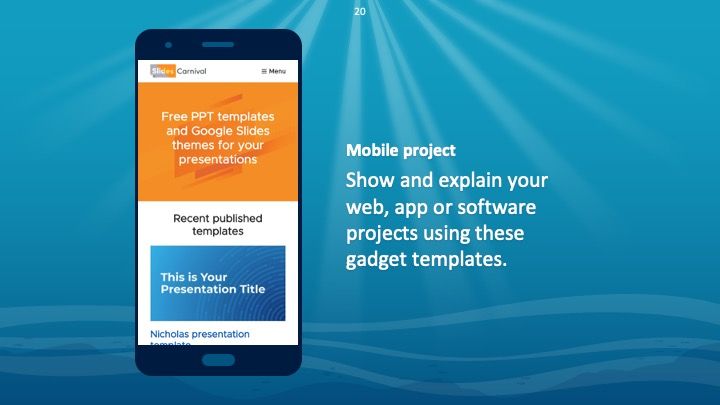 Plantilla para presentación azul del océano - diapositiva 20
