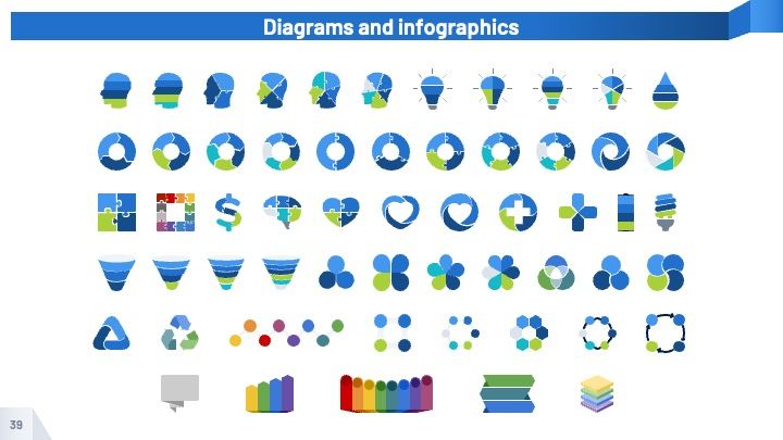 Plantilla para presentación azul médica - diapositiva 39