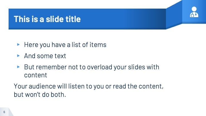 Plantillas Médicas Azules - diapositiva 6