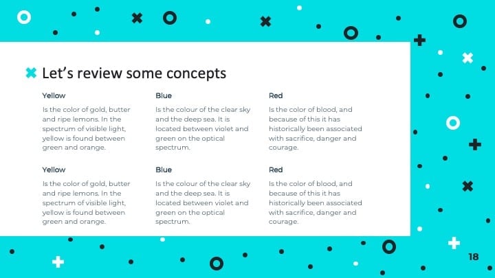 Slides com Cores Neons - deslizar 18