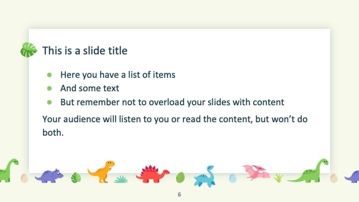 Cute Dinosaurs Slides - slide 6