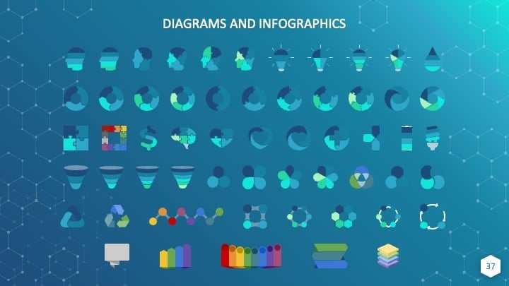 Slides de Hexágonos Científicos - deslizar 37