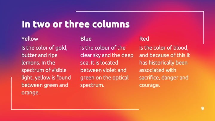 Rainbow Gradients Slides - slide 9