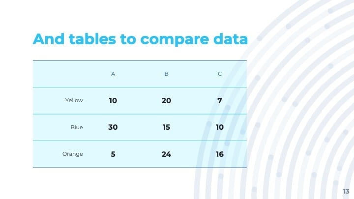 Concentric Blue Slides - slide 13