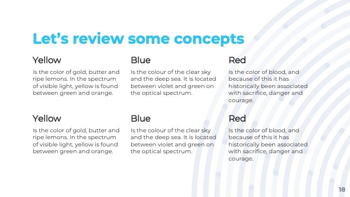 Plantillas Concéntricas Azules - diapositiva 18