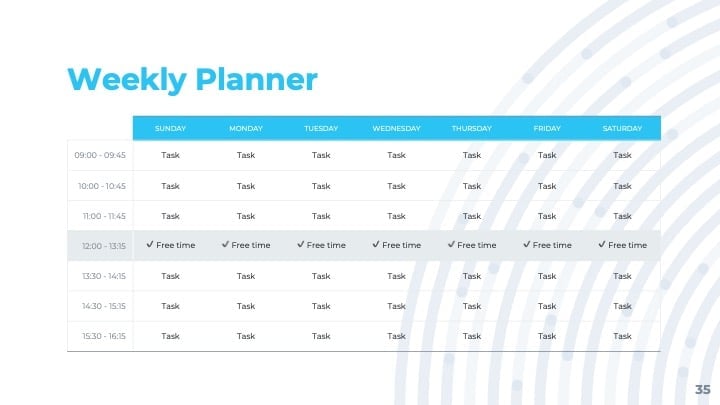 Concentric Blue Slides - slide 35