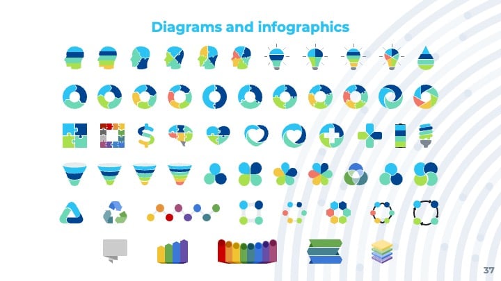 Concentric Blue Slides - slide 37