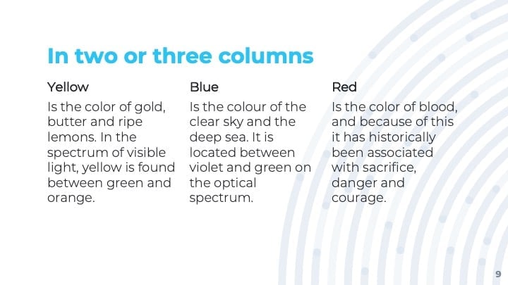 Concentric Blue Slides - slide 9