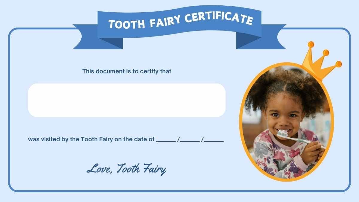 Cute Tooth Fairy Certificate for Dentists - slide 12