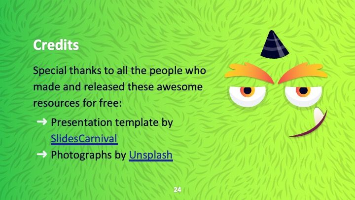 Colorful Monsters Slides - slide 23