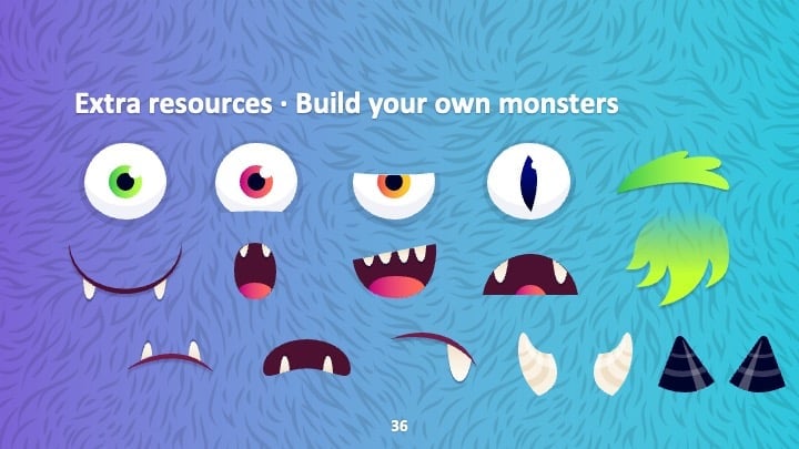 Colorful Monsters Slides - slide 34