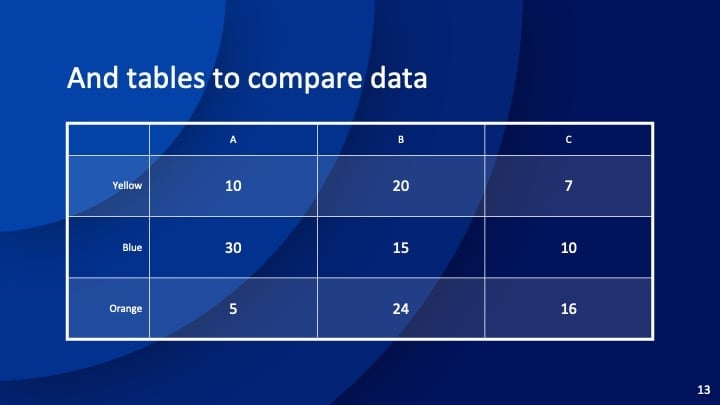 Concentric Blue Slides - slide 13