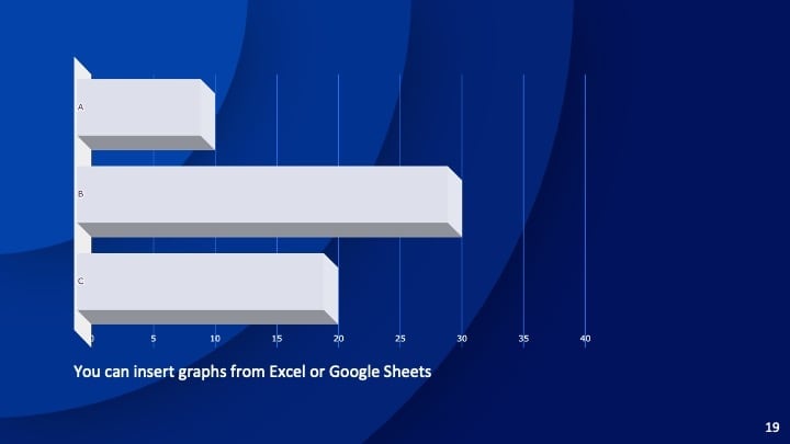 Slide Biru Memusat yang Elegan - slide 19