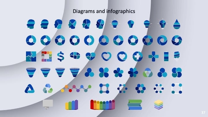 Concentric Blue Slides - slide 37