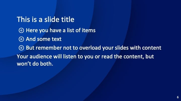 Concentric Blue Slides - slide 6