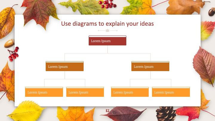 Plantilla para presentación con hojas de otoño - diapositiva 12