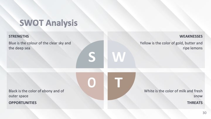 Slides de Diagonais Sutis - deslizar 30