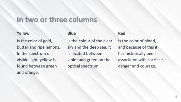 Slides de Diagonais Sutis - deslizar 9