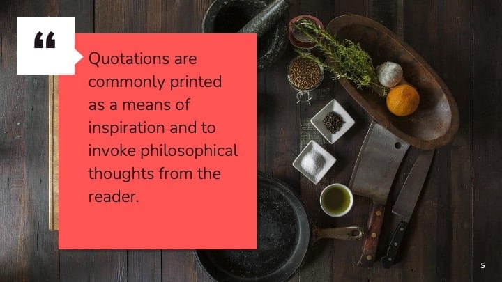 Modern Food Slides - slide 5