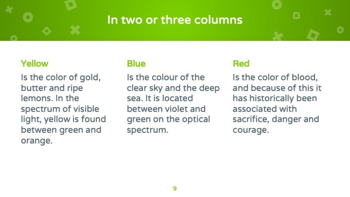 Slides de Matemática Verdes - deslizar 9