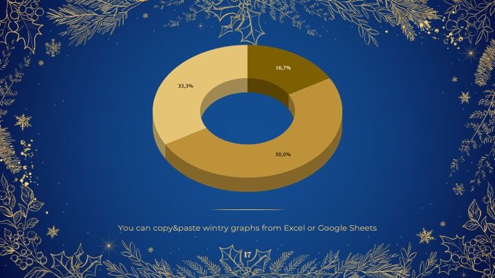 Plantilla para presentación de Navidades doradas - diapositiva 17