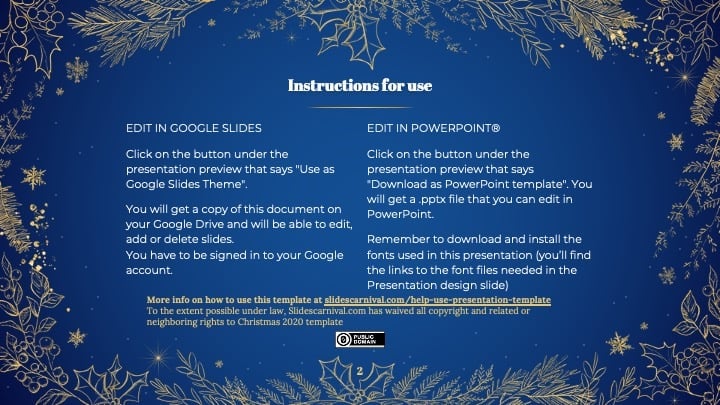 Golden Christmas Slides - slide 2