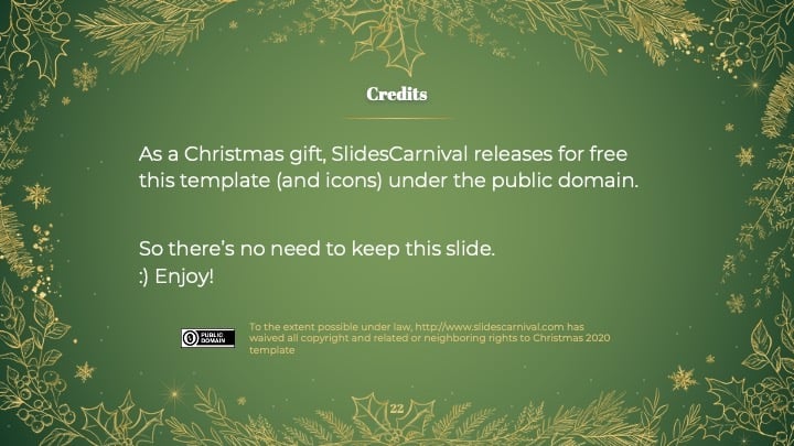 Golden Christmas Slides - slide 22