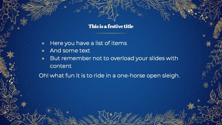 Golden Christmas Slides - slide 6