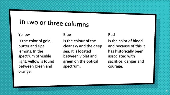 Colorful Comic Slides - slide 9