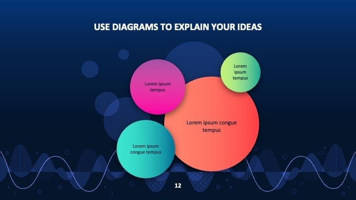 Slides de Ondas Sonoras Coloridas - deslizar 12