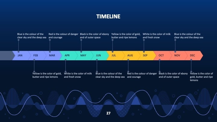 Slides de Ondas Sonoras Coloridas - deslizar 27