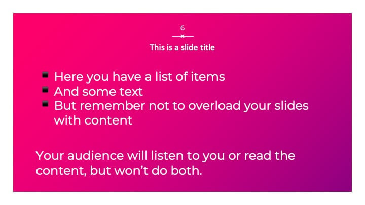 Beautiful Magenta Slides - slide 6