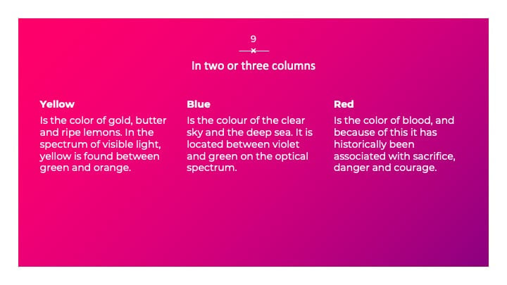 Beautiful Magenta Slides - slide 9