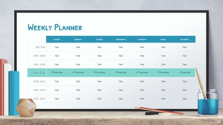 Slides de Quadro Branco para Educação - deslizar 35