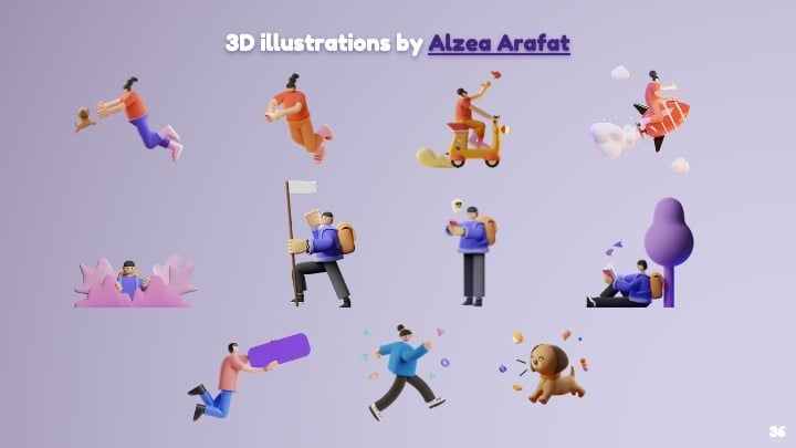 Plantillas de Personas 3D Coloridas - diapositiva 36