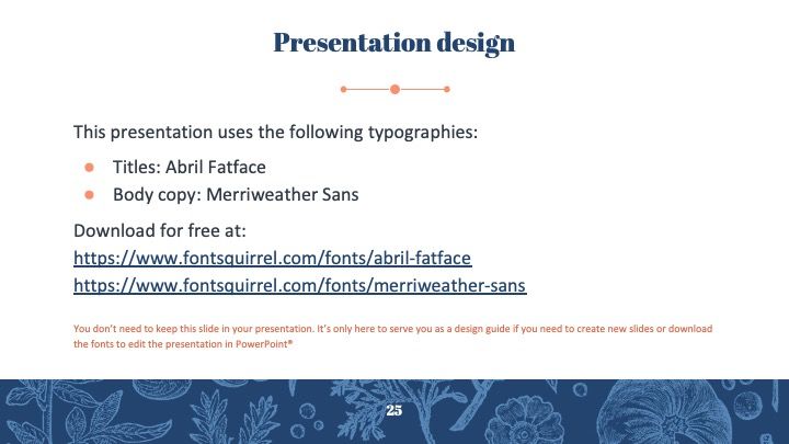 Modelo de apresentação de desenho botânico - slide 25