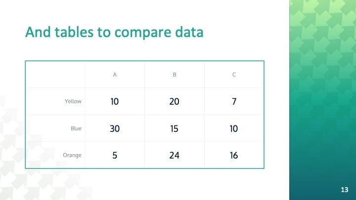 Slides com Setas para Cima - deslizar 13