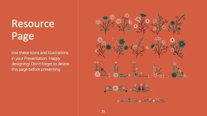 Desenhos Florais em Slides - deslizar 25