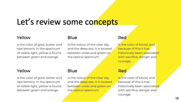 Yellow Arrow Slides - slide 18