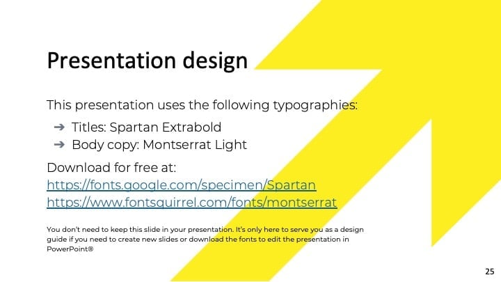 Yellow Arrow Slides - slide 25