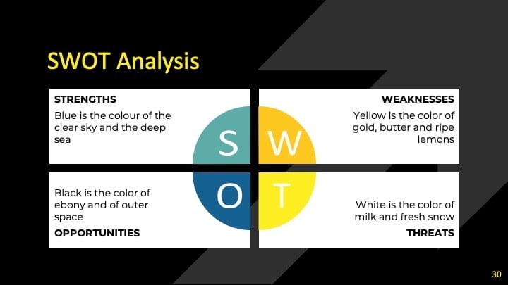 Yellow Arrow Slides - slide 30