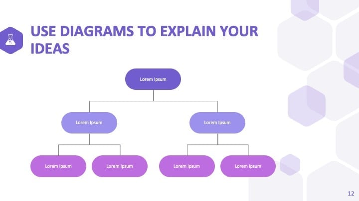 Purple Hexagons Slides - slide 12