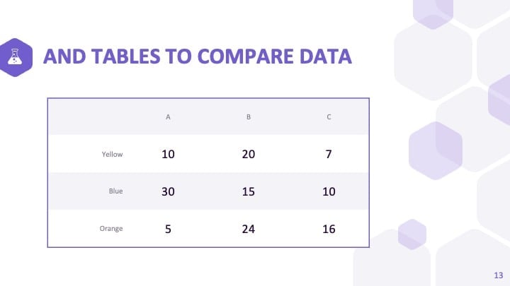 Purple Hexagons Slides - slide 13