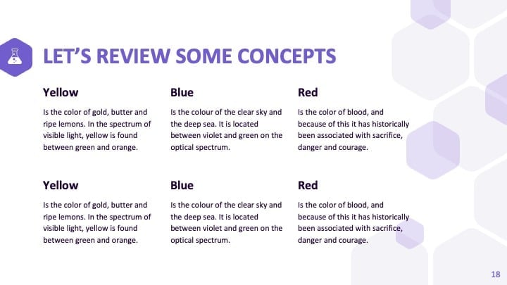 Purple Hexagons Slides - slide 18